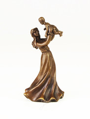 Products tagged with mother & child bronze table bell
