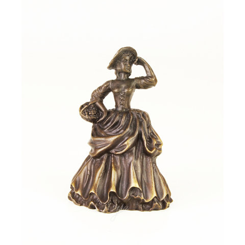 A table bell of lady with basket
