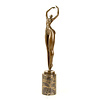 A Modernist style bronze sculpture of a female nude