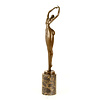 A Modernist style bronze sculpture of a female nude