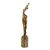 A Modernist style bronze sculpture of a female nude