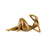 A bronze sculpture of a contemporary nude female