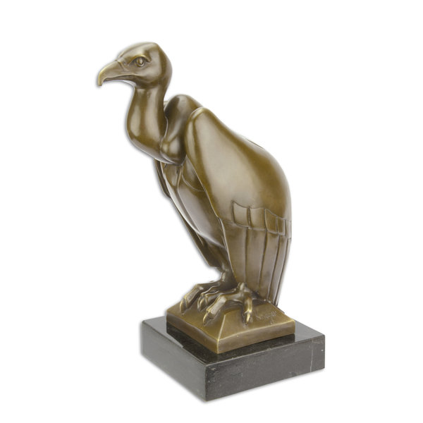  A bronze sculpture of a vulture