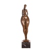 A Modernist style bronze sculpture of a female nude