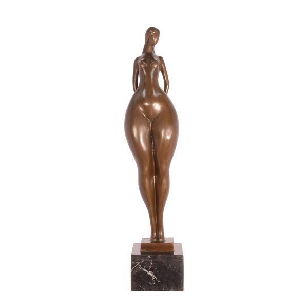  A Modernist stijl bronzen sculptuur van een vrouwelijk naakt