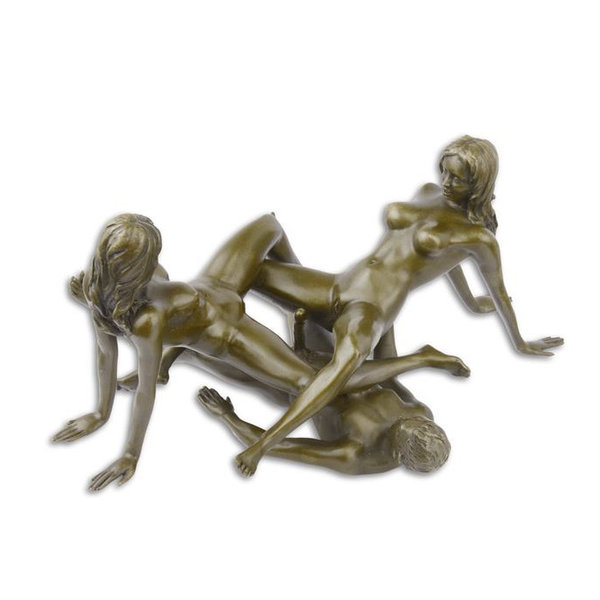  An erotic bronze group of a threesome