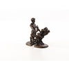 A bronze group of a satyr and female