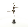 Bronzen sculptuur van een Modernistisch danseres