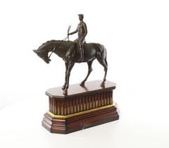Products tagged with bronze sculpture jockey riding horse