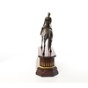 Bronze sculpture of jockey on racehorse