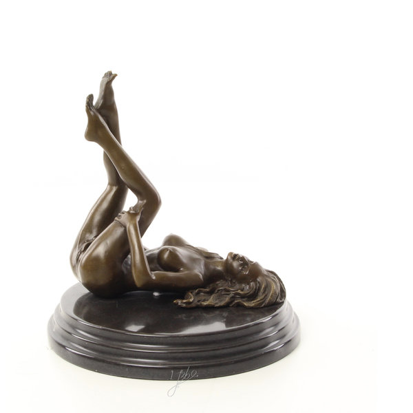  Bronze sculpture of a masturbating nude female