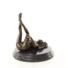 Bronze sculpture of a masturbating nude female