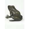 Bronze sculpture of a sitting frog