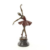 Bronzen sculptuur van een dansend ballerina