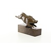 Art Deco bronze sculpture of a wild boar