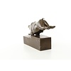 Art Deco bronze sculpture of a wild boar