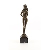 Bronzen sculptuur van een naakte dame