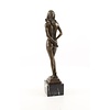 Bronze sculpture of a standing nude female