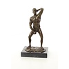 Bronze sculpture of an erotic male nude