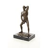 Bronze sculpture of an erotic male nude