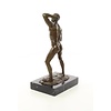 Bronze sculpture of an erotic male nude