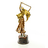 Vienne style bronze sculpture of a sword dancer