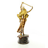 Vienne style bronze sculpture of a sword dancer