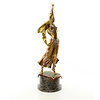 Vienne style bronze sculpture of a sword dancer