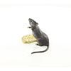 Bronze sculpture of a mouse eating a biscuit