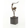 A modernist bronze sculpture of an antelope