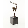 A modernist bronze sculpture of an antelope