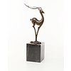 A modernist bronze sculpture of an antelope