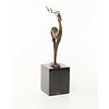 A modernist bronze sculpture of an antelope