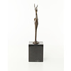 A modernist bronze sculpture of an antelope