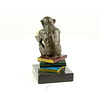 Bronze sculpture of Darwin's philosophising ape