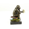 Bronze sculpture of Darwin's philosophising ape