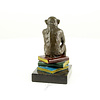 Bronze sculpture of Darwin's philosophising ape