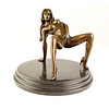 Bronze sculpture of an erotic female nude