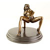 Bronze sculpture of an erotic female nude