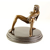 Bronze sculpture of an erotic female nude