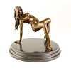 Bronze sculpture of an erotic female nude