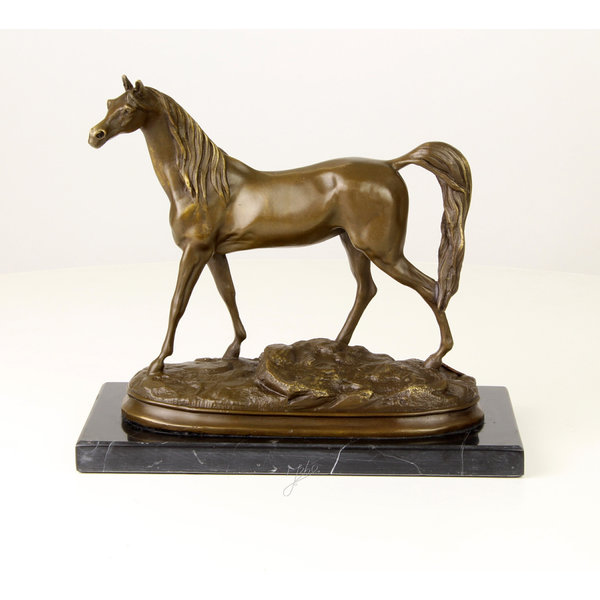  Bronzen sculptuur van een Arabisch paard
