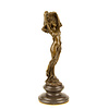 Bronzen Art Deco stijl sculptuur van een sjaal danseres