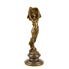 Bronzen Art Deco stijl sculptuur van een sjaal danseres