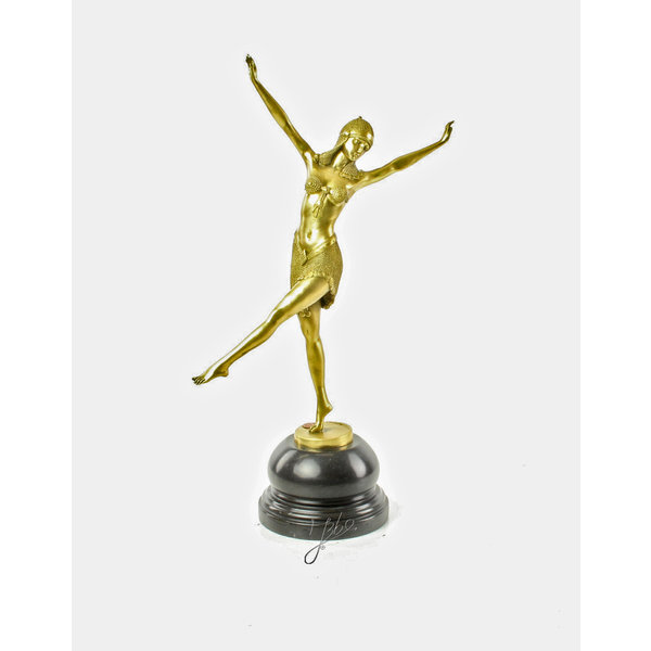  Gepolijst bronzen sculptuur van de danseres van Palmyre