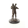 Erotic bronze sculpture of two naked gay males