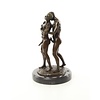 Erotic bronze sculpture of two naked gay males