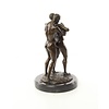 Erotic bronze sculpture of two naked gay males