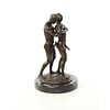 Erotic bronze sculpture of two naked gay males