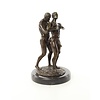 Erotic bronze sculpture of two naked gay males